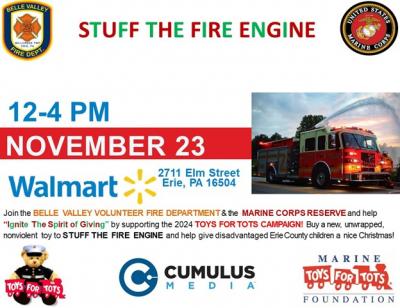 Stuff The Fire Engine For Toys For Tots! 