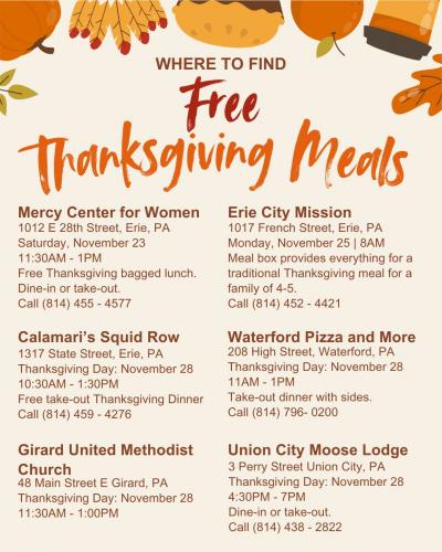 FREE Thanksgiving Meals